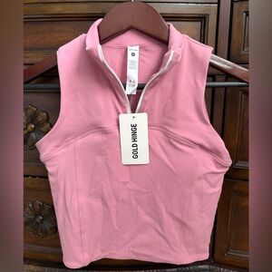 NWT Gold Hinge dark pink Q-zip